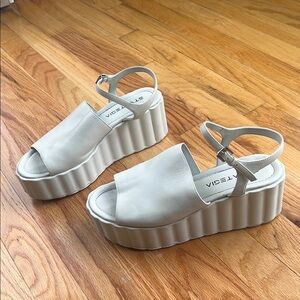Women's White Platform Sandals